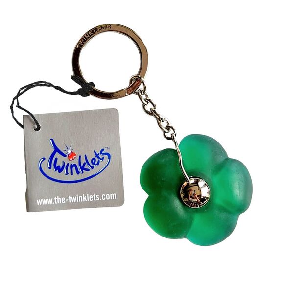 Twinklets Swarovski Crystal Purse Charm Keyring Green Flower Power - Picture 5 of 5
